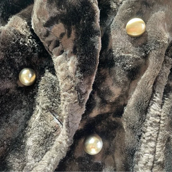 VTG 1960 / 1970 | S | Classic Mod Double-Breasted Faux Fur Glamour Long Coat - Picture 11 of 17